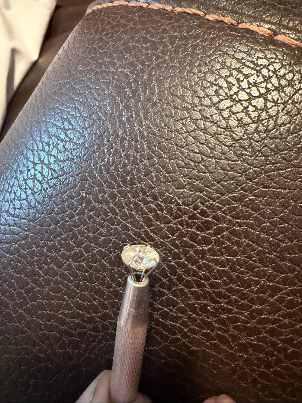 2 carat moissanite stone.